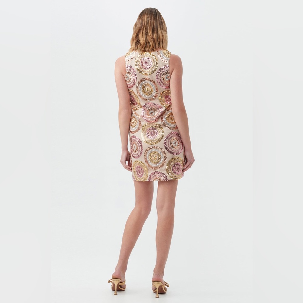 Trina Turk Glitterati Sequin Shift Dress Party Mini Dress Size 6 NWT - Picture 2 of 7